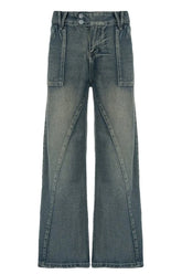 Jean baggy délavé vintage d'automne